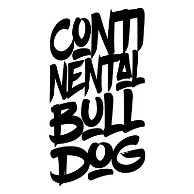 Auto Aufkleber Font CONTINENTAL BULLDOG Schrift Hunde Hund SIVIWONDER Style - Bild 1 von 2