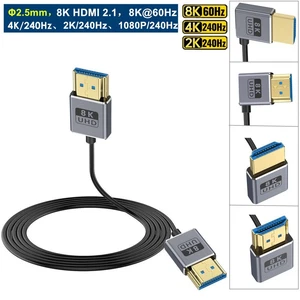 Ultra HD Coaxial Flexible HDMI 2.1 Cable HDR EARC 48Gbps for GH5S PS5 Xbox PC - Picture 1 of 11