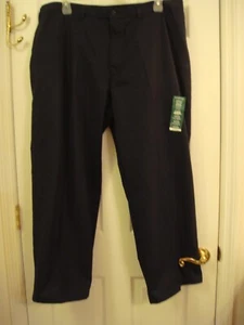PANTALONE GEORGE UOMO CLASSIC Easy Care antirughe FLAT FRONT NERO taglia 42x30 NUOVO - Foto 1 di 7