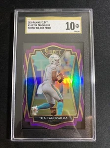 2020 Panini Select Tua Tagovailoa RC Purple Die-Cut Gold Label SGC 10 Pristine - Picture 1 of 2