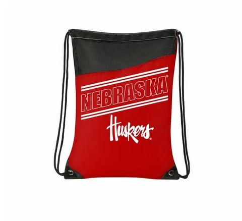 NCAA Nebraska Cornhuskers Incline Drawstring Lightweight Backpack Backsack Cover
