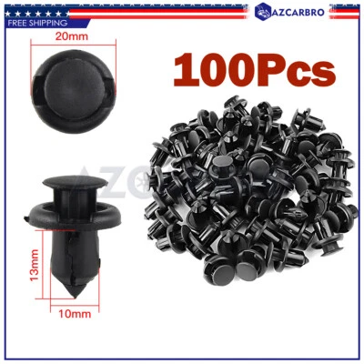 100 Pcs For Honda Acura Bumper Hood Fender Splash Guard Retainer Clips Fasteners - Image 1 of 4