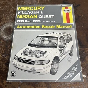 Mercury villager and Nissan quest 1993- 1998 all models automotive repair Manual - Picture 1 of 7