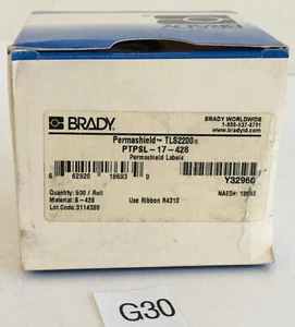 *New-Open-Box* BRADY PTPSL-17-428 TLS2200 Permashield Labels + *Warranty* - Picture 1 of 3