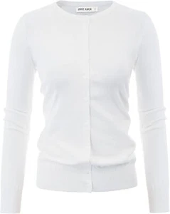 GRACE KARIN Women's Classic Long Sleeve Knit Cardigan Sweaters Casual Open Front - Picture 1 of 25
