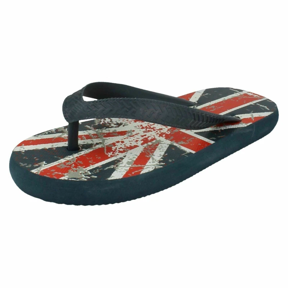 Chicos Spot On Union Jack Slip On Toe Post Chanclas De Verano N0R022 - Imagen 1 de 1