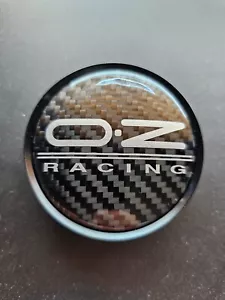 1x 68mm Genuine OZ Racing Wheel Centre Caps Hub Cover Carbon Acrylic M653 - Picture 1 of 3