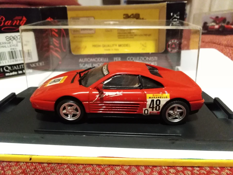 BANG 1:43 FERRARI 348 TB FERRARI CHALLENGE '90 #48 RED CON BOX - Immagine 1 di 4