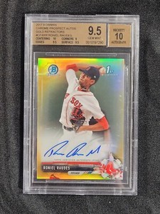 2017 Bowman Chrome Gold Auto Roniel Raudes /50 Graded Beckett 9.5 #CPARR 112922