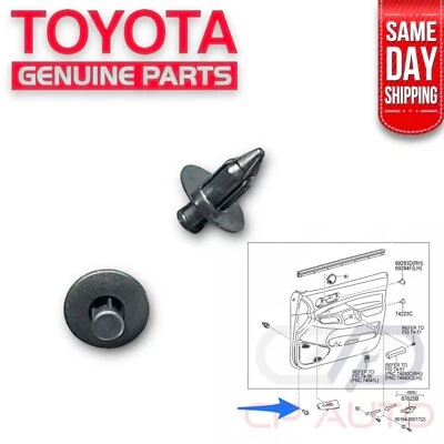 05-15 TOYOTA TACOMA INTERIOR PANEL PUERTA MOLDURA TABLERO CLIPS NEGRO OEM CANTIDAD 2 NUEVO Foto 1 de 4