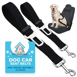 2pk Pet Dog Seat Belt | Adjustable Travel Car Safety Harnesses Lead Restraint - Picture 1 of 7