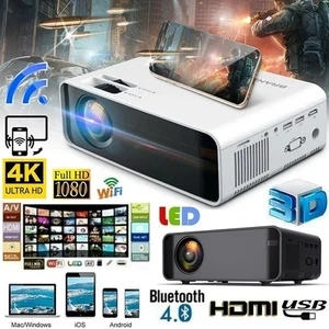 Proyector 23000 Lúmenes 1080P 3D LED 4K Mini WiFi Video Home Cine HDMI - Imagen 1 de 17