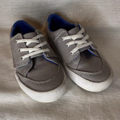 Zapatos de lona Sperry Harbor Tide para niños pequeños gris azul naranja talla 11 usados en excelente estado Foto 1 de 4