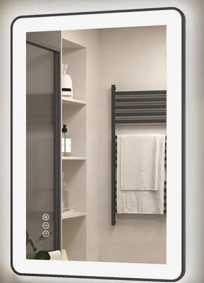 Espejo retroiluminado y esquinero redondo con marco LED 24" X 36" NUEVO EN CAJA Apmir RECOGIDA LOCAL Foto 1 de 4