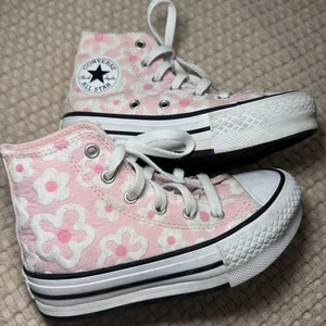 Converse Chuck Taylor All Star Lift Pink High-Top Sneaker Kid’s Size 12 Daisy - Picture 1 of 7