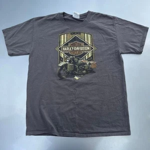 T-shirt motociclista Harley Davidson retro grigio/verde seconda guerra mondiale - Foto 1 di 8