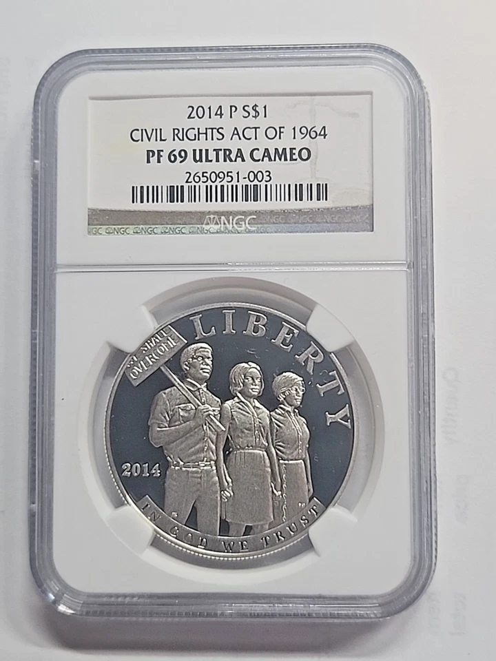 2014 P Civil Rights Act of 1964 Silver Proof Coin NGC PF69 Ultra Cameo - Image 1 of 3
