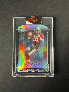 2022 Leaf Vibrance Joe Montana Black AUTO - Picture 1 of 2
