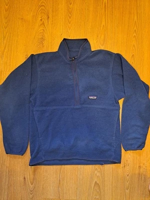 Patagonia Pullover Fleece Jacket Mens Large Blue Quarter Zip - Image 1 of 4
