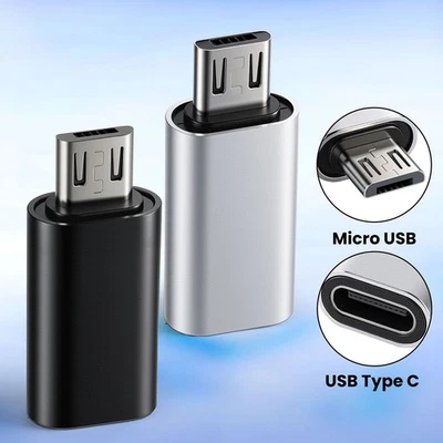Conector adaptador tipo C USB 3.1 hembra a micro USB macho para sincronización de datos de carga Foto 1 de 4