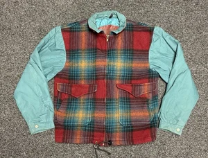 WOOLRICH WOOL MENS USA SIZE MEDIUM CHECKERED PLAID JACKET - Picture 1 of 2