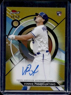 2023 Finest Vinnie Pasquantino Auto RC Gold Refractor Rookie #15/50 Royals - Image 1 of 2
