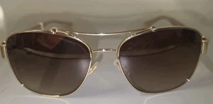 Coach HC7064 56-16 135mm Aviator Sunglasses with Light Gold Frame and Crystal - Picture 1 of 6