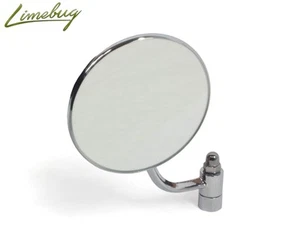 Classic 1952-67 Beetle OE Wing Round Mirror w/ Curved Arm Chrome Left VW - Picture 1 of 1