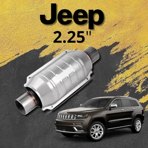 Fit for all Jeep Performance Catalytic Converter 2.25" Exhaust Stainless Steel E - Picture 1 of 18