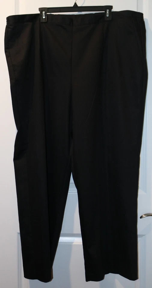 Pants Alfred Dunner Size 24W Black Elastic Waist in Back NWOT's Cotton Stretch - Изображение 1 из 1