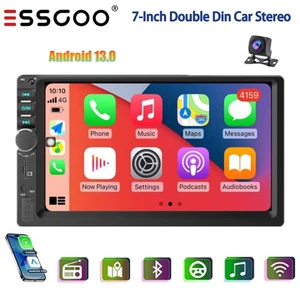 7" Car Radio Carplay Android Auto Bluetooth AUX Mirror Link HD Screen Cam 2 DIN - Picture 1 of 15