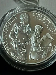 2021 P NATIONAL LAW ENFORCEMENT MEMORIAL PROOF SILVER DOLLAR - Picture 1 of 11