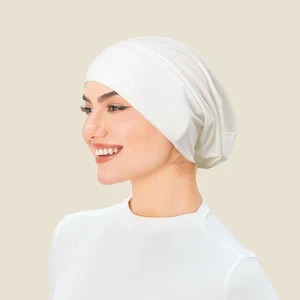 Solid Color Hair Loss Headwear Wrap Head Cover Hijab Muslim Women Chemo Beanies - Picture 1 of 21