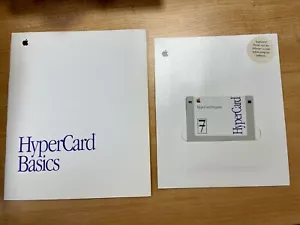 1991 Apple Macintosh HyperCard Program 3.5 Floppy Disk with Manual GREAT Vintage - Picture 1 of 4
