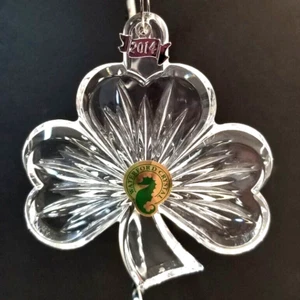 Ornamento anual de trébol Waterford 2014 164588 en caja con etiquetas - Imagen 1 de 11