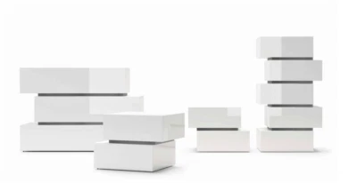 GRUPPO MODULARE A SBALZO COMO'/COMODINI/CINQUINO SISTEMA FRENANTE SOFT CLOSING - Immagine 1 di 4