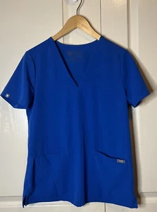 Figs Casma Scrub Top Royal Blue Women's Medium FW1100 - Picture 1 of 6