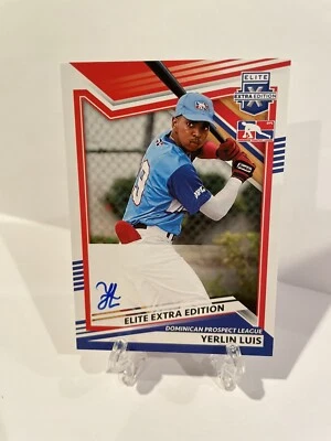 Yerlin Luis 2022 Panini Elite Extra Edition Dominican Prospect Auto #217 DPL - Image 1 of 2