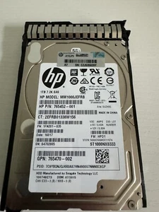 765452-001 HPE 1TB SAS 12G 7.2K SFF SC 512e DS HDD - Picture 1 of 2