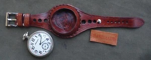 VINTAGE- POCKET WATCH WRIST STRAP HAND MADE .CASE 50 mm. - Picture 1 of 8