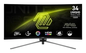 MSI MAG 345CQR computer monitor 86.4 cm (34") 3440 x 1440 pixels UltraWide Du... - Picture 1 of 15