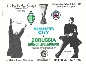 Manchester City v Borussia Monchengladbach, 7 March 1979, UEFA Cup Quarter-Final - Picture 1 of 2