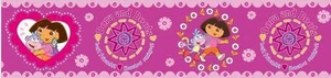 DORA THE EXPLORER & BOOTS best friends  peel & stick WALLPAPER BORDER wall decor - Picture 1 of 3