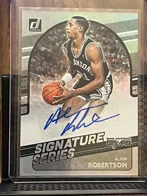 ALVIN ROBERTSON 2020-21 DONRUSS "SIGNATURE SERIES" SPURS AUTOGRAPH AUTO SIGNED!! - Image 1 of 2
