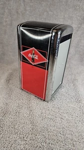 Vintage-Style Coca-Cola Black & Red Metal Napkin Holder Dispenser, Retro-look - Picture 1 of 6