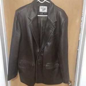 Blazer/chaqueta de cuero vintage Vera Pelle para hombre marrón Italia talla 56 - Imagen 1 de 9