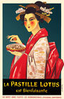 Pilule Lotus 1927 vintage publicité alimentaire française toile giclée imprimé 12x18