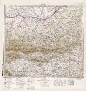 Russische sowjetische militärische topographische Karten - PLOVDIV (Bulgarien) 1:500K, Hrsg. 1978 - Bild 1 von 5