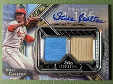 2022 Topps Sterling Steve Carlton Jersey Bat Auto /25 - Relic Autograph