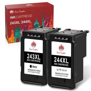 Black Color PG-243 XL CL-244 XL Ink for Canon PIXMA MG2522 MG2520 MX490 MX492 - Picture 1 of 11